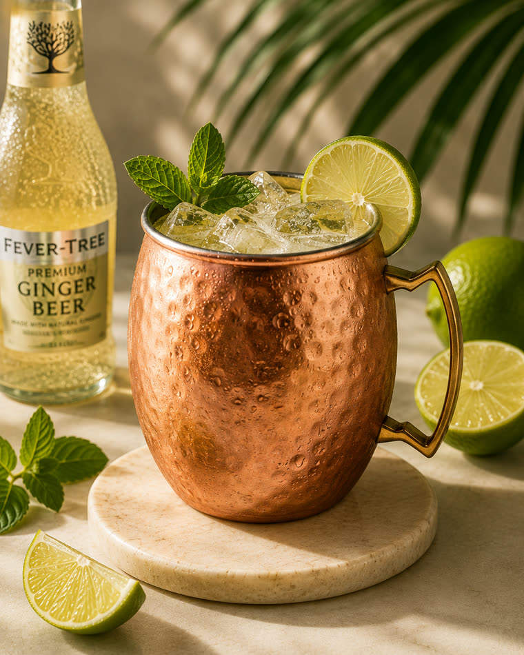 Moscow Mule made with Kava Nectar