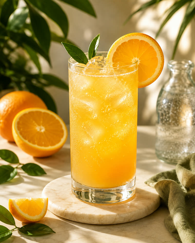 Orange Spritz made with Kava Nectar