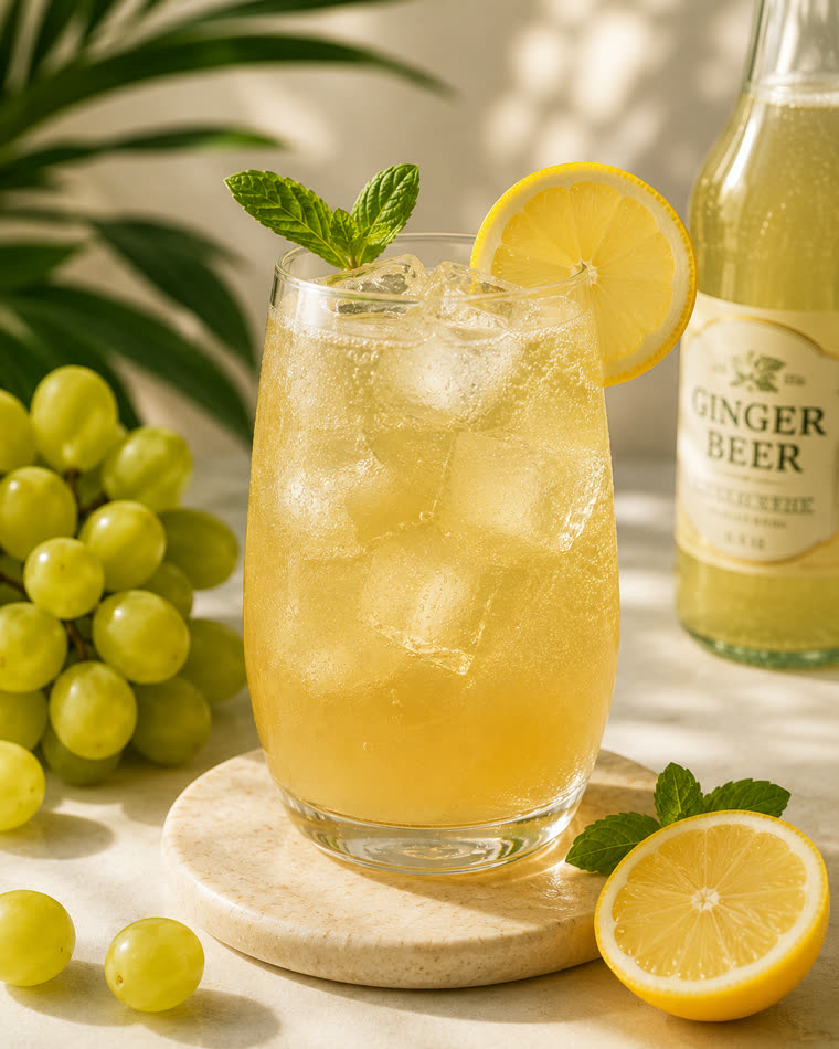White Grape Spritz made with Kava Nectar